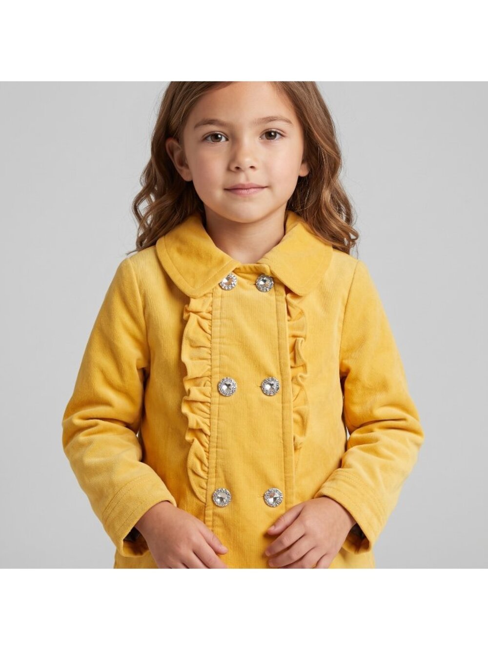 Gymboree Bright Owl Girl's Gem Button Velvet Corduroy Coat Jacket in size 5-6